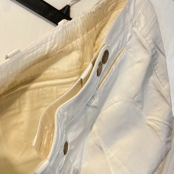 Coast Weber Ahaus women's size 44 IT off-white elastic waist satin pants 32x28 - Picture 9 of 10